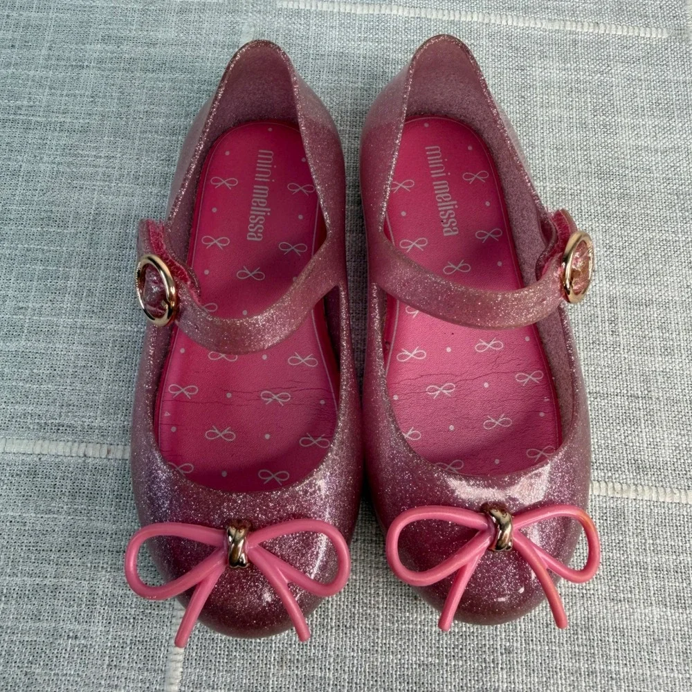 Mini Melissa Toddler Girl's 9 Sweet Love Mary Jane Ballerina Flats Jelly Shoes